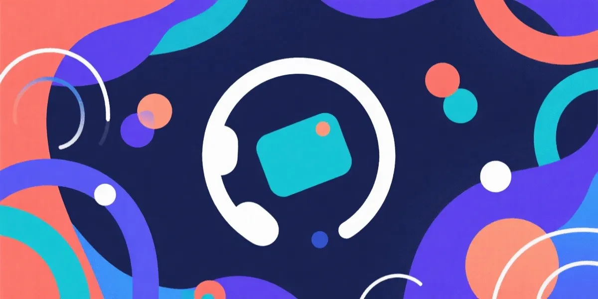 服务与支持抽象插画